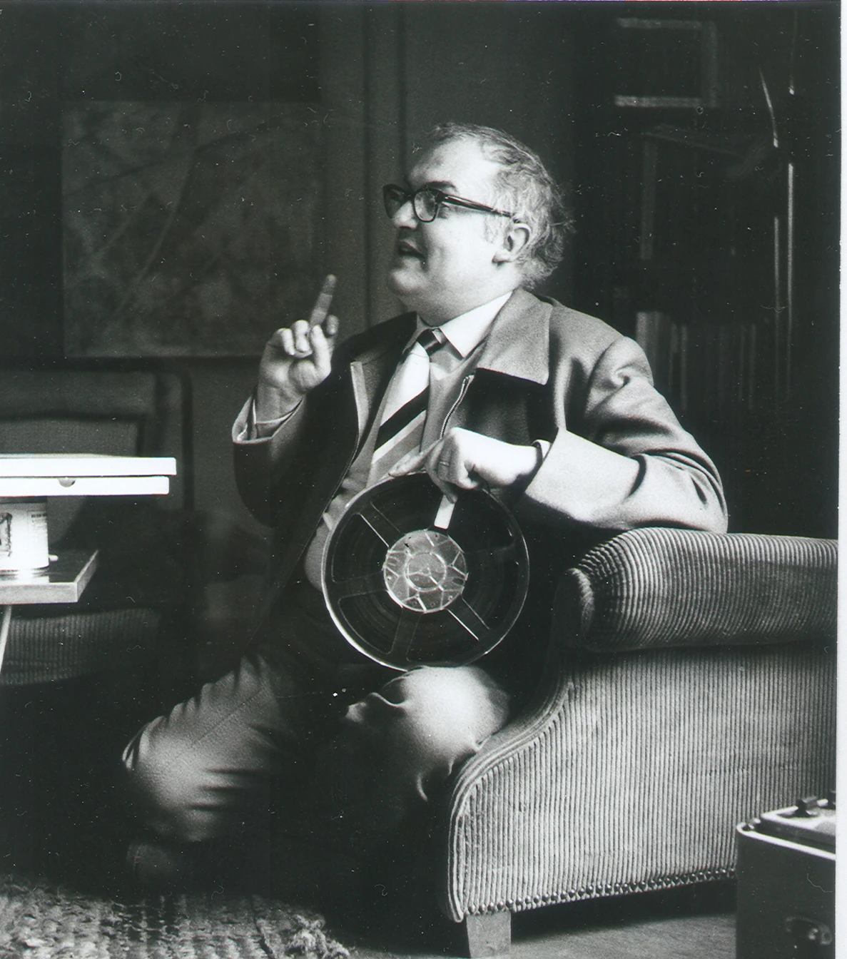 1959. Dürrenmatt in Neuchâtel, Foto: Robert Häusser