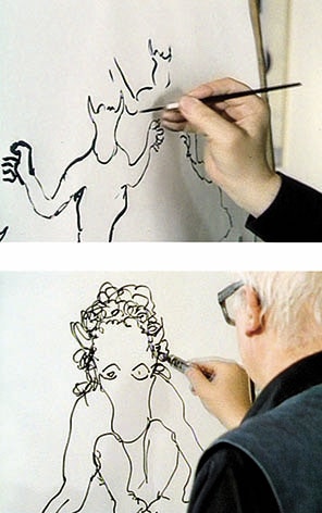 Friedrich Dürrenmatt dans « Portrait eines Planeten » de Charlotte Kerr Dürrenmatt, vidéo stills, 1984,
© Fondation Charlotte Kerr Dürrenmatt